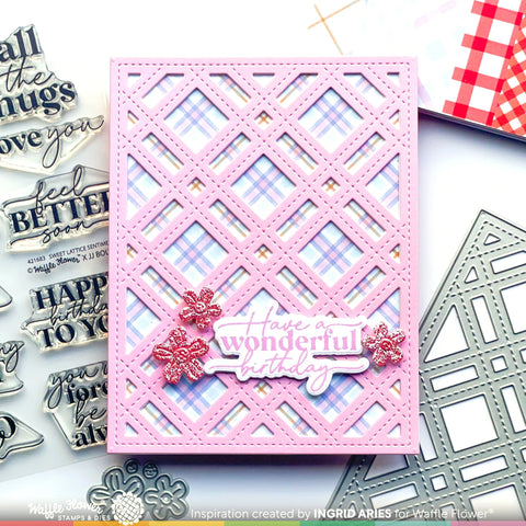 Waffle Flower - Sweet Plaid Panel Die