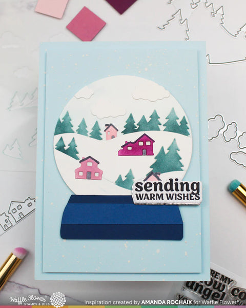 Waffle Flower - Snowy Hills Stencil