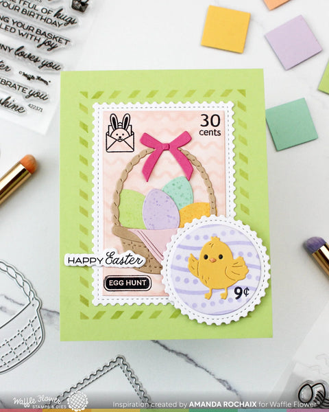 Waffle Flower - Basketful Sentiments Stamp & Die Combo