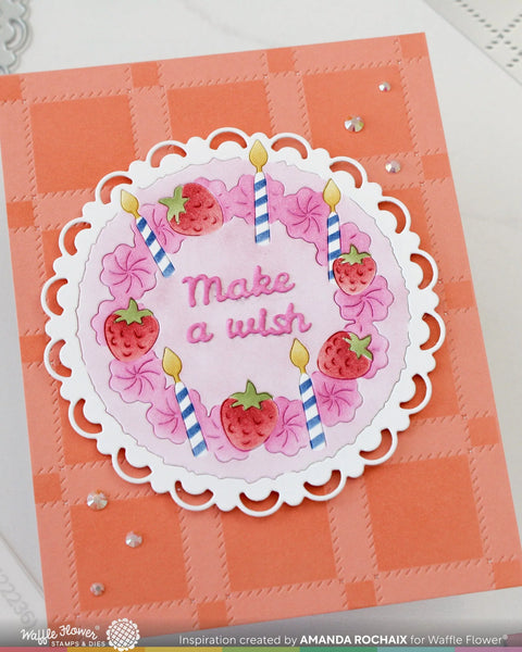 Waffle Flower - Cake Focal Die -n- Stencil