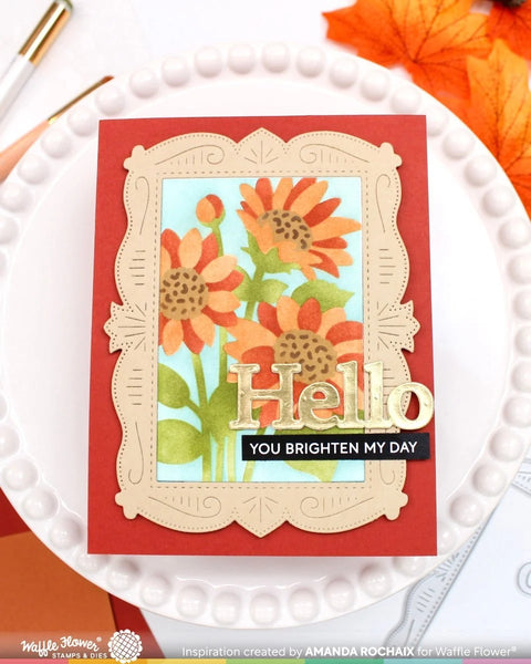 Waffle Flower - Simply Greetings Trio Die