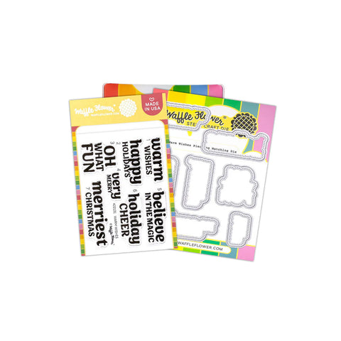 Waffle Flower - Warm Wishes Stamp & Die Combo