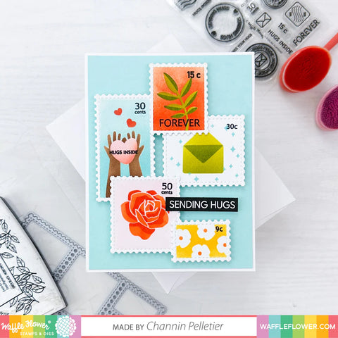 Waffle Flower - Postage Collage Die