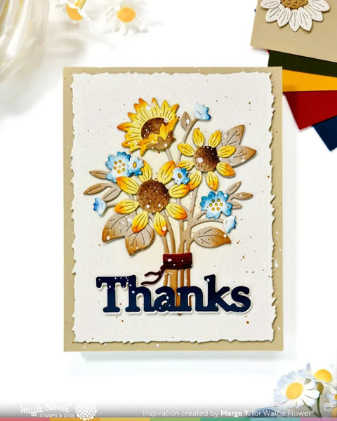 Waffle Flower - Sunflower Bouquet Die