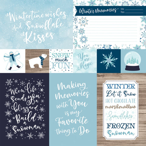 Echo Park - 12'x 12" 4x6 Journaling Cards (Winter Magic) Double-Sided Paper