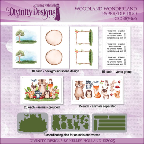 Divinity Designs - Woodland Wonderland Paper/Die Duo