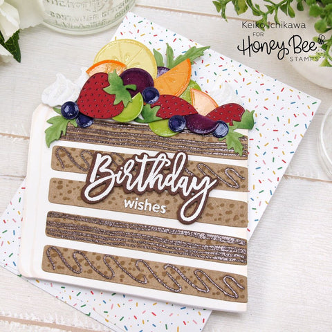 Honey Bee - Birthday Cake A2 Card Base Die