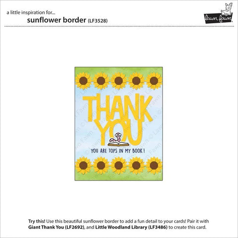 Lawn Fawn - Sunflower Border Die