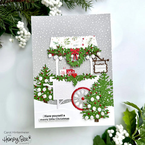 Honey Bee - Christmas Market Cart Add-On Dies