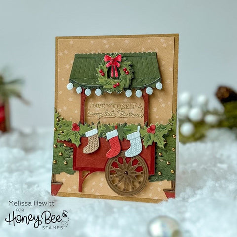 Honey Bee - Christmas Market Cart Add-On Dies