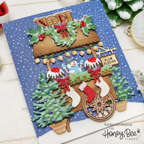 Honey Bee - Christmas Market Cart Add-On Dies