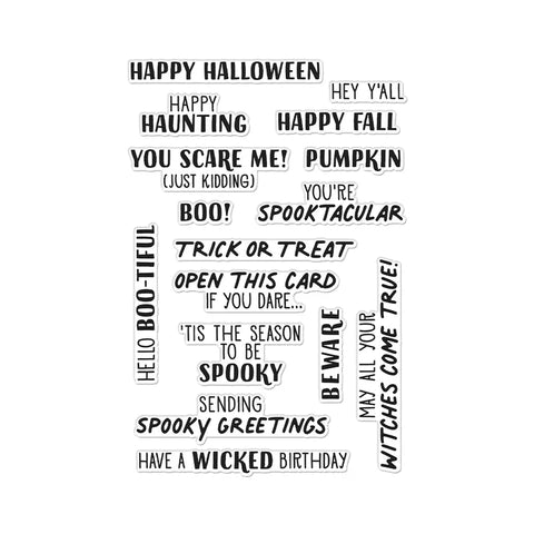 Hero Arts - Halloween Messages Stamp Set