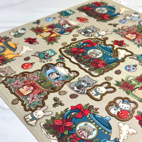 Dare 2B Artzy - 12"x 12" Cozy Cup Cottage (Teapots & Tiny Tales) Double-Sided Paper