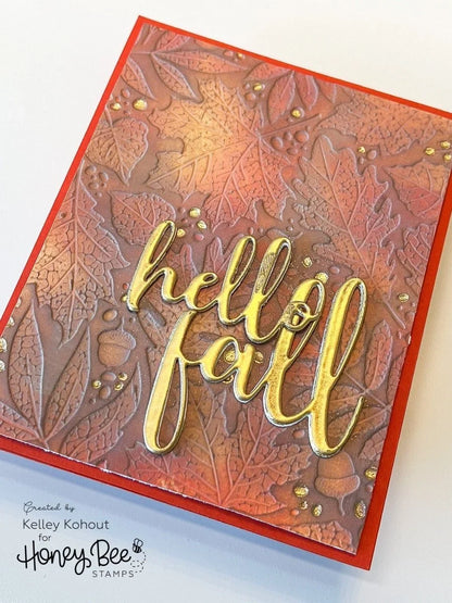 Honey Bee - Falling Leaves 3D Embossing Folder