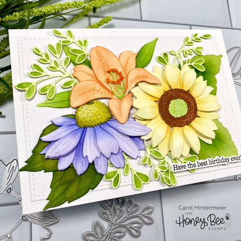 Honey Bee - Inside:  Birthday Sentiment Stamps