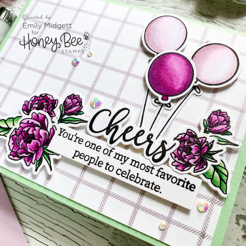 Honey Bee - Inside:  Birthday Sentiment Stamps