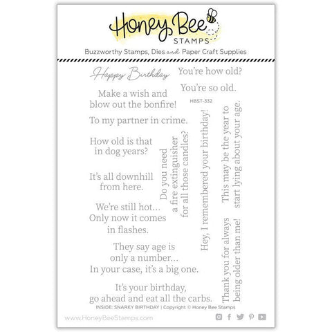 Honey Bee - Snarky Birthday Sentiments Stamp Set