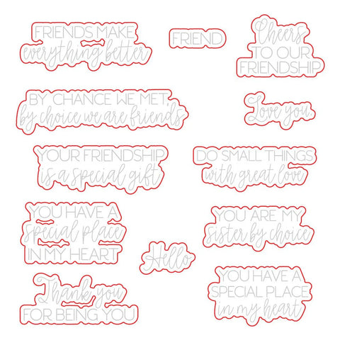 Honey Bee - Love You, Friend Stamp Set