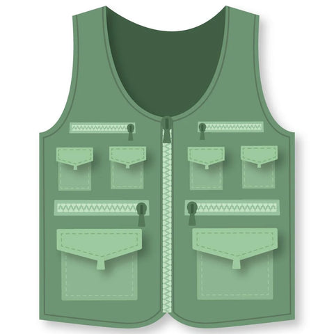 Honey Bee - Lovely Layer: Fishing Vest A2 Card Base Dies