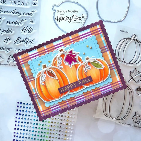 Honey Bee - 6"x 6" Pumpkin Patch Stamp & Coordinating Stencil Set