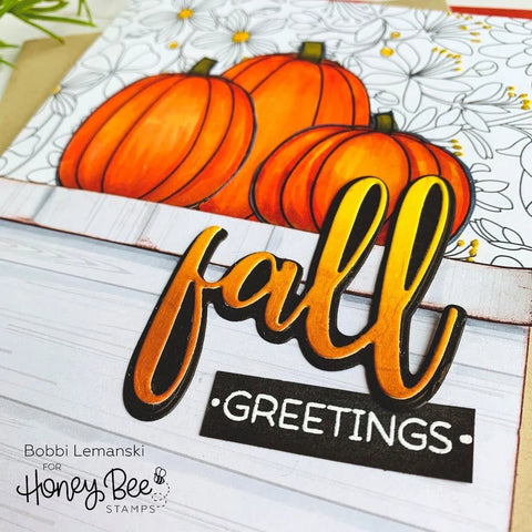 Honey Bee - 6"x 6" Pumpkin Patch Stamp & Coordinating Stencil Set