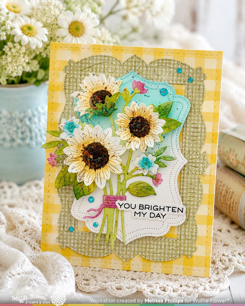 Waffle Flower - Sunflower Bouquet Die