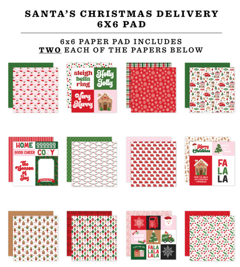 Echo Park - 6"x 6" Santa Christmas Delivery Paper Pad